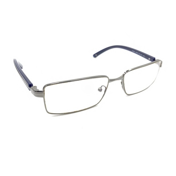 Prada VPR 65L 5AV-1O1 Gunmetal Silver Blue Eyeglasses Frames 55-16 140 Italy - Picture 1 of 12